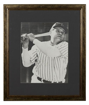 Babe Ruth Signed 16 x 20 Framed and Matted Photo with Personal  Inscription